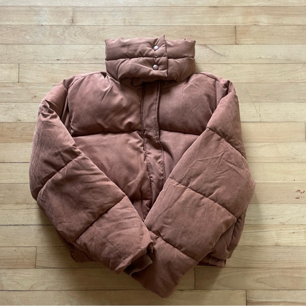 Missguided Tan Puffer Jacket